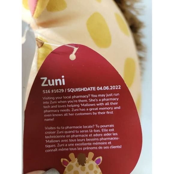 SQUISHMALLOW 16 INCH VALENTINES DAY ZUNI THE GIRAFFE - Picture 7 of 8